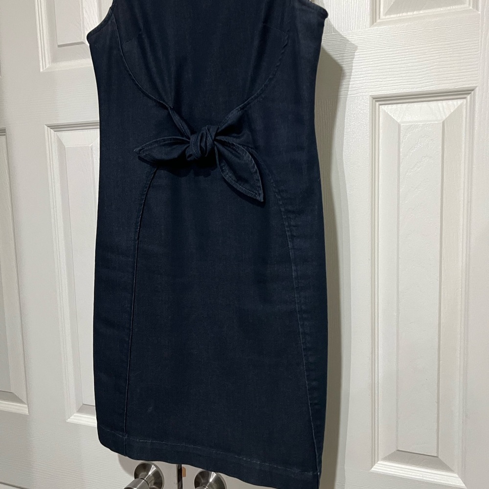 ANTHROPOLOGIE HOLDING HORSES CLARA TIE KNOT DENIM DRESS - Picture 9 of 12